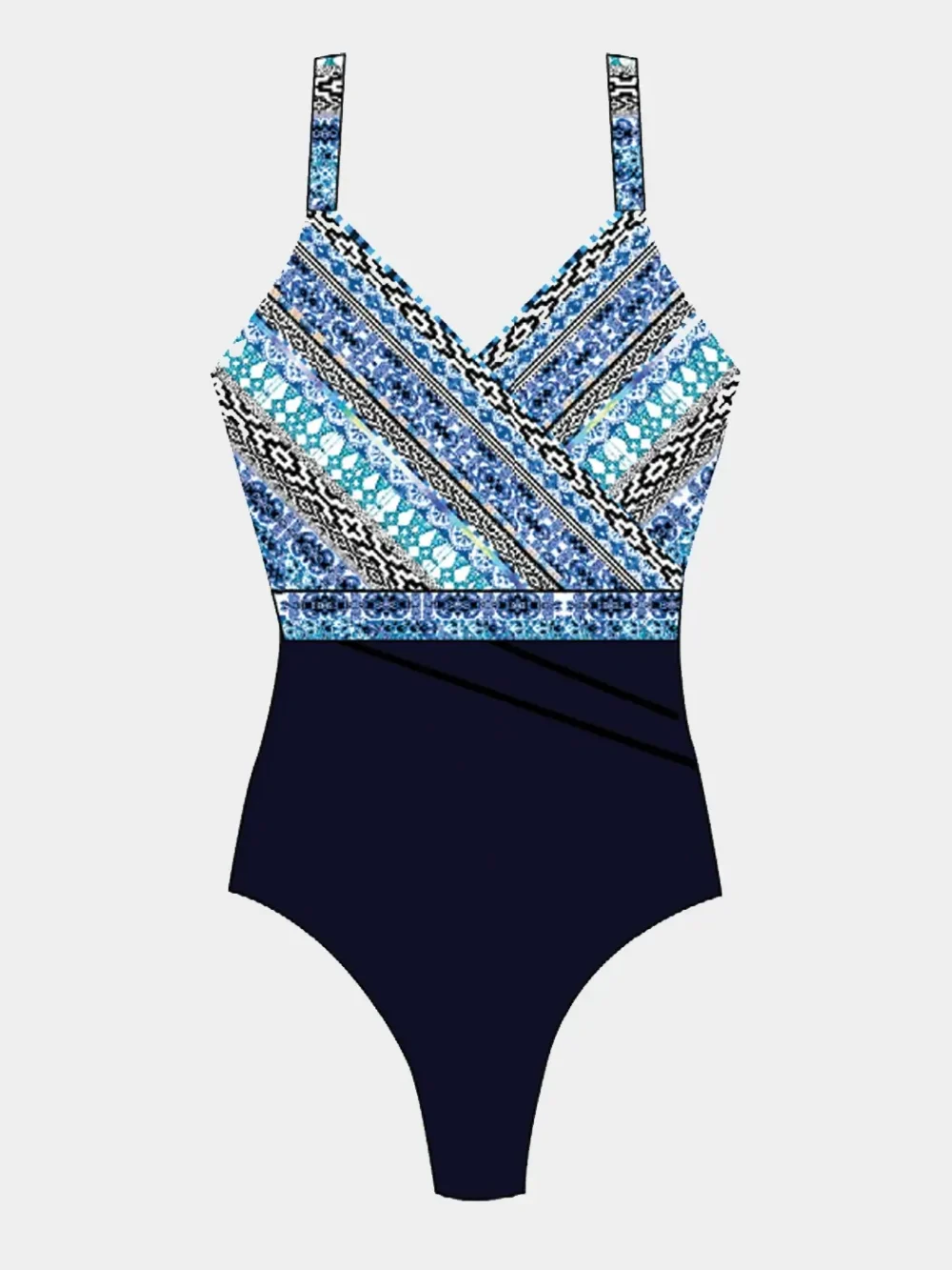 Finz Women's Preivia Cross Over Splice One Piece Swimsuit