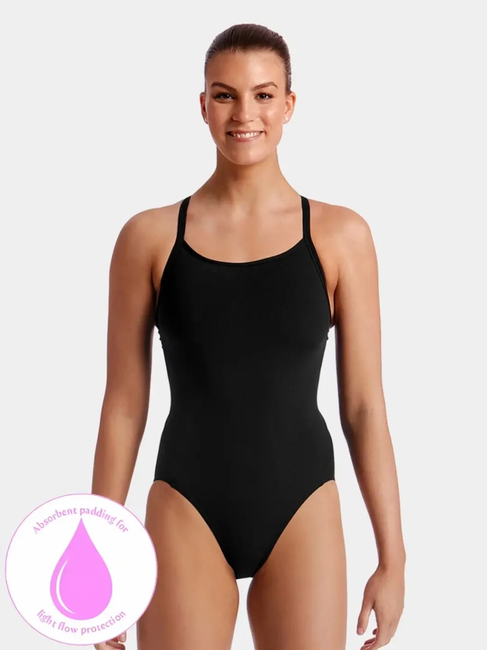 Funkita Women's Solid Diamond Swim Secure One Piece Swimsuit<span> - </span>34