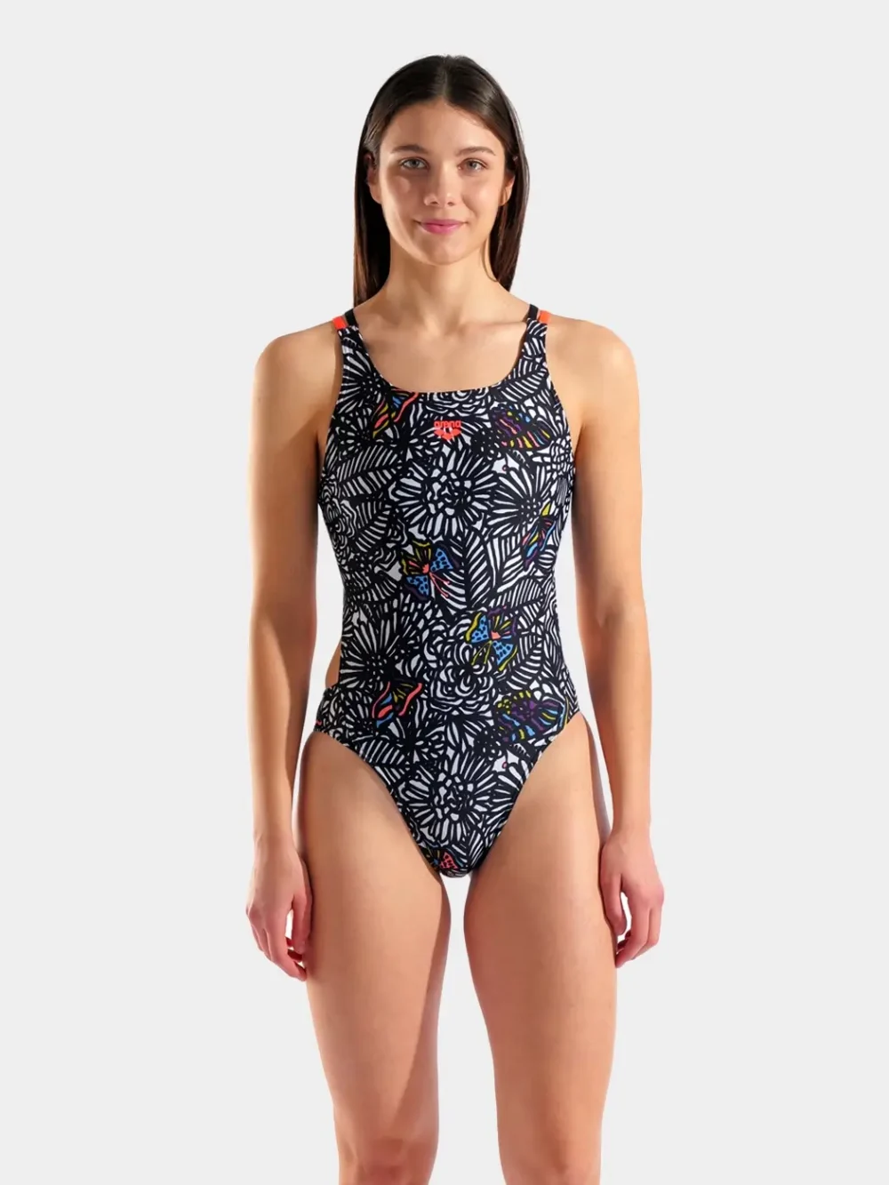 Arena Women's Colours Book Swim Tech Multi Back One Piece Swimsuit