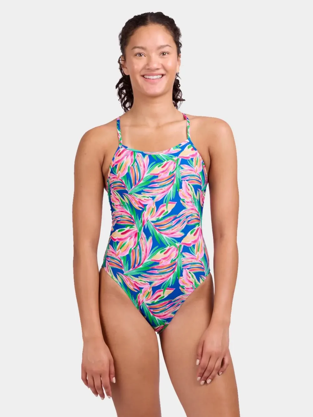 Jolyn Women’s Perry Carnival Printed One Piece Swimsuit