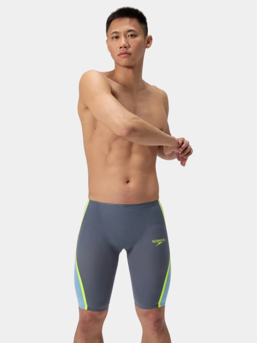 Speedo Men's Fastskin Pure Intent 2.0 Grey/Blue High Waisted Jammer