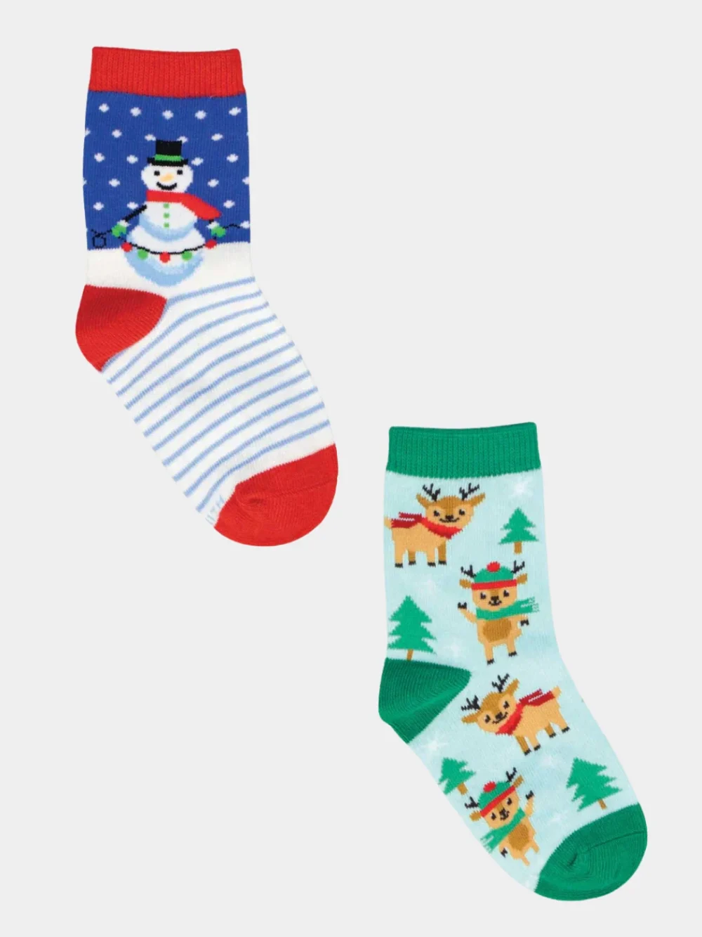 Socksmith Youth Christmas Patterned Cotton Crew Socks