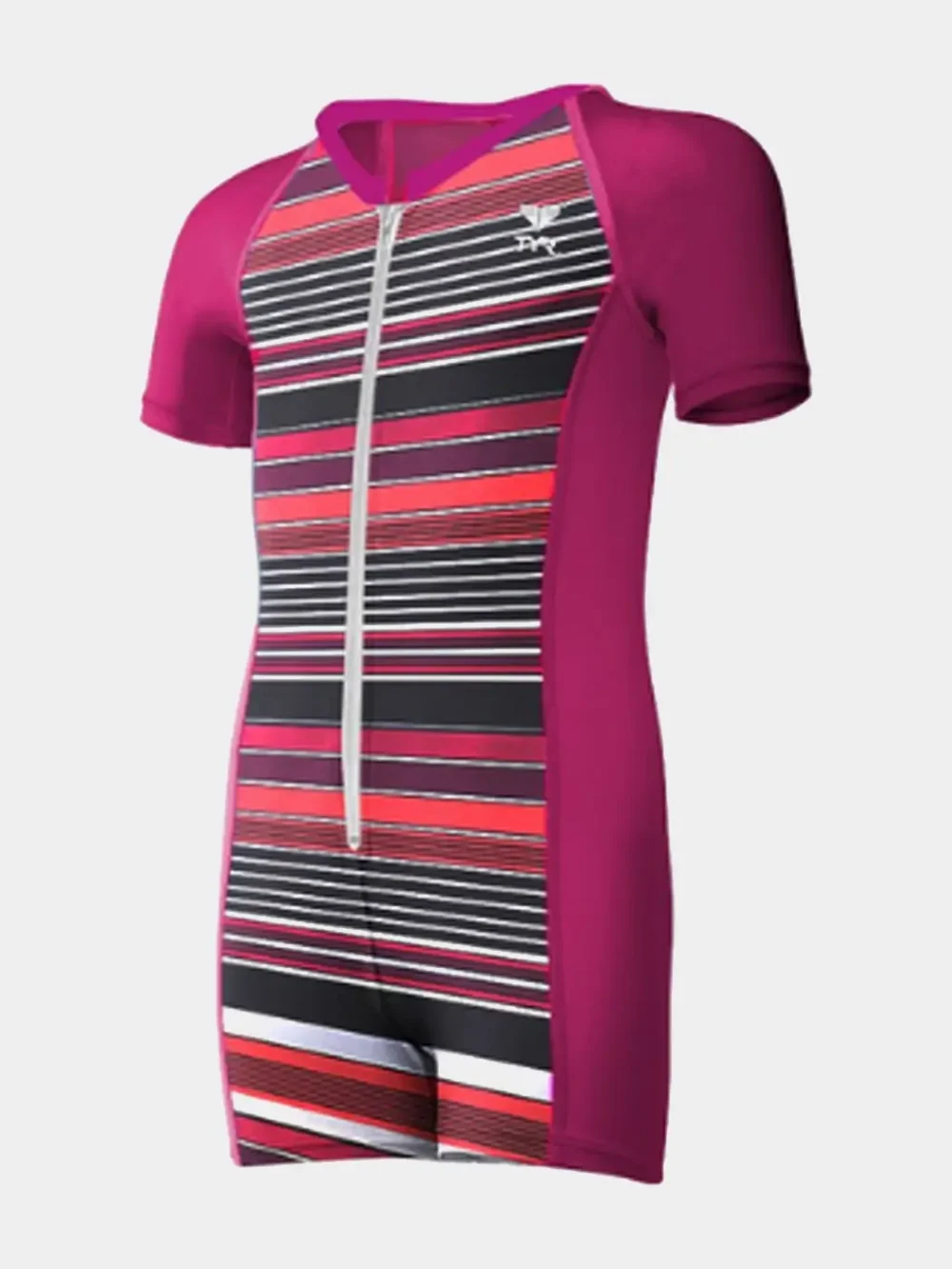 TYR Kid's Striped Short Sleeve Cover Sun Suit