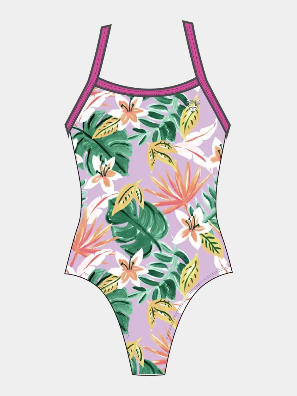 Finz Girl's Bali Bind Back One Piece Swimsuit